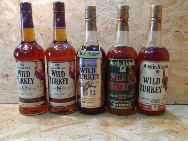ワイルドターキー8年(従価 特級) 12年(飛翔ラベル) RYE(ライ) WILD TURKEY
