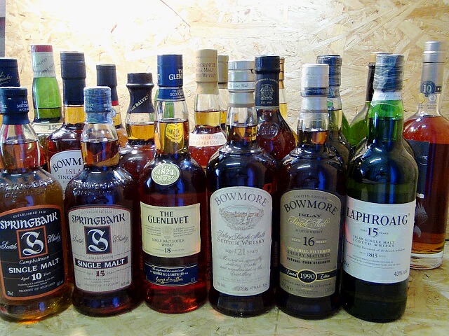 スプリングバンク 10年 15年 SPRINGBANK、ボウモア 16年 21年 BOWMORE、ラフロイグ 15年 LAPHROAIG 、ザ・グレンリベット 18年 GLENLIVET スコッチウイスキー色々!